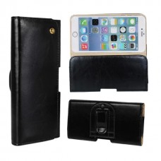 iPhone 6 6s 4.7 - Genuine Leather Pouch Carrying Case Wallet Holster with Belt Clip Phone Protective Cover Case - Black